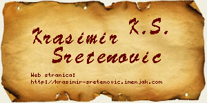 Krasimir Sretenović vizit kartica
